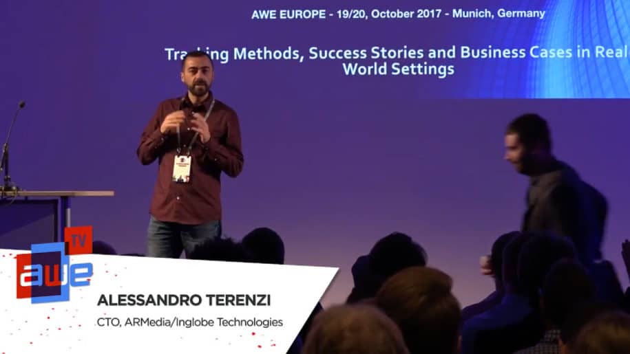 Alessandro Terenzi, CTO at Inglobe Technologies, speaking at AWE Europe 2017