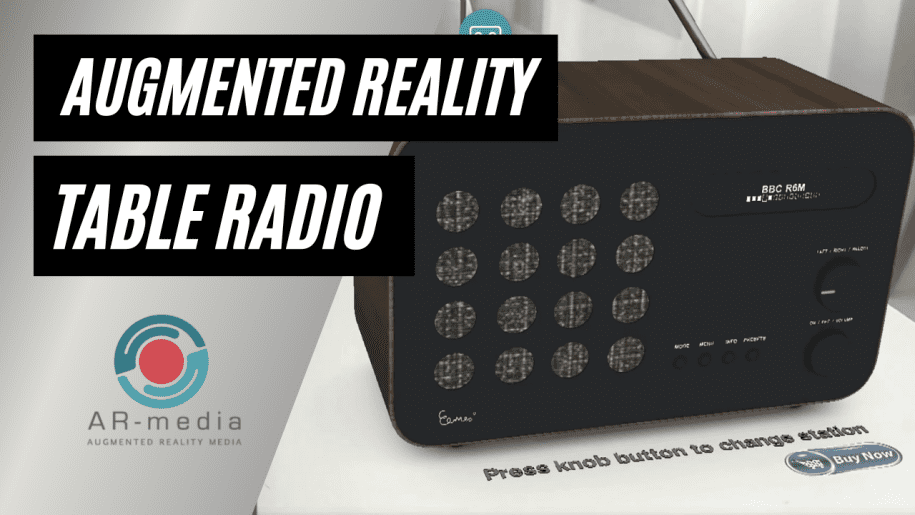 Augmented Reality table radio made with AR-media
