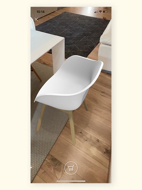 Chair AR visualization with furniture app
